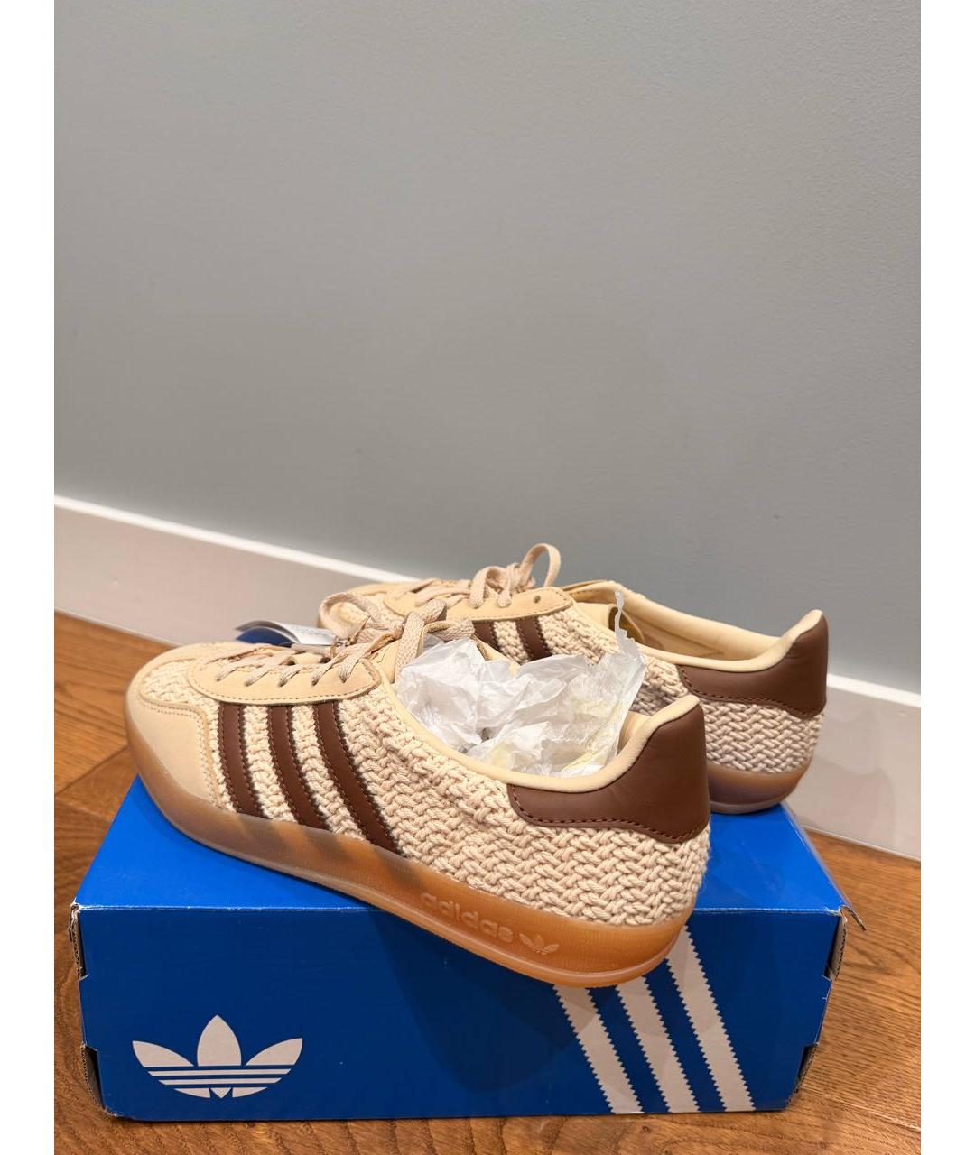 ADIDAS Бежевые замшевые кеды, фото 4