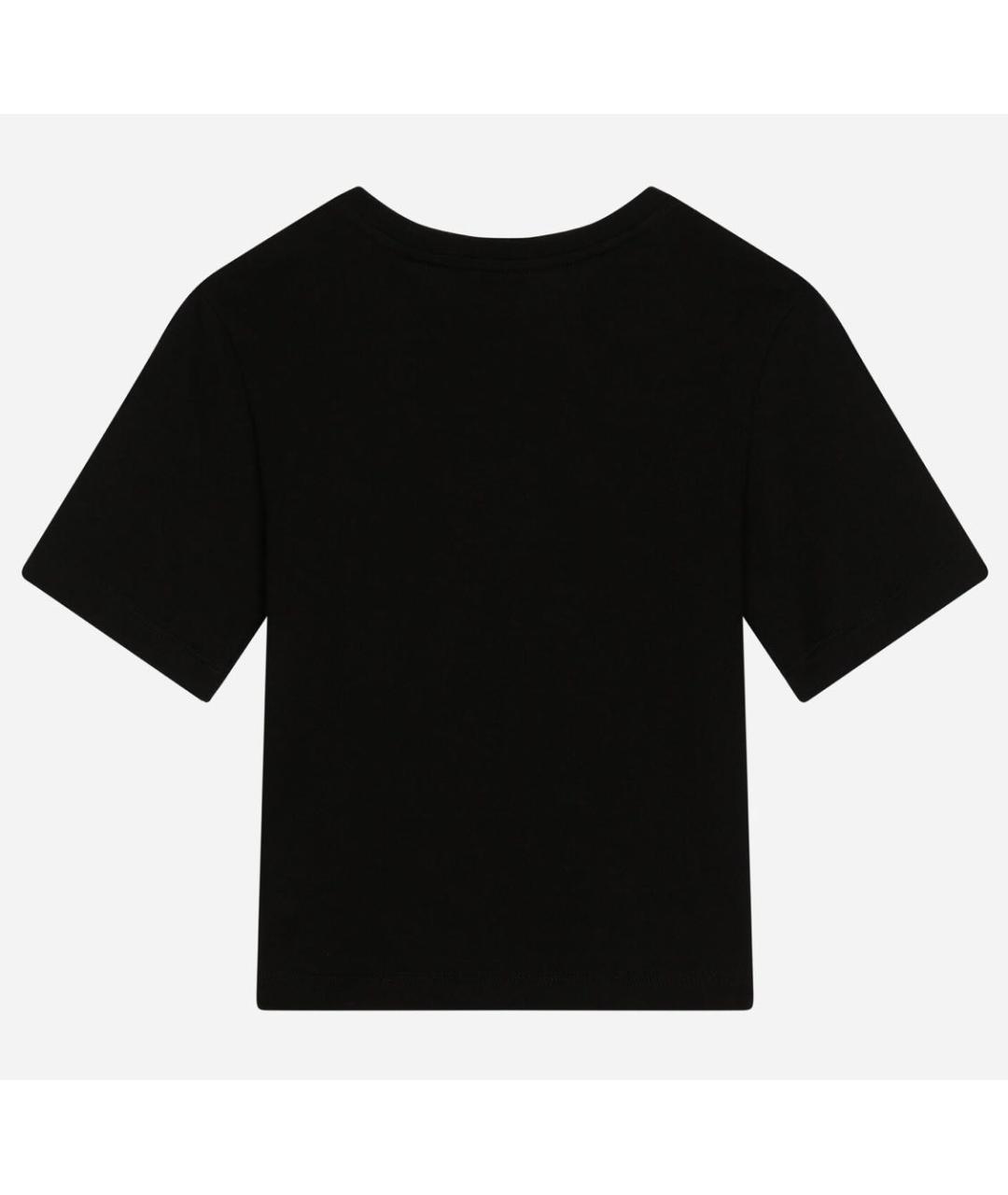 DOLCE&GABBANA Черная хлопковая майка, фото 2