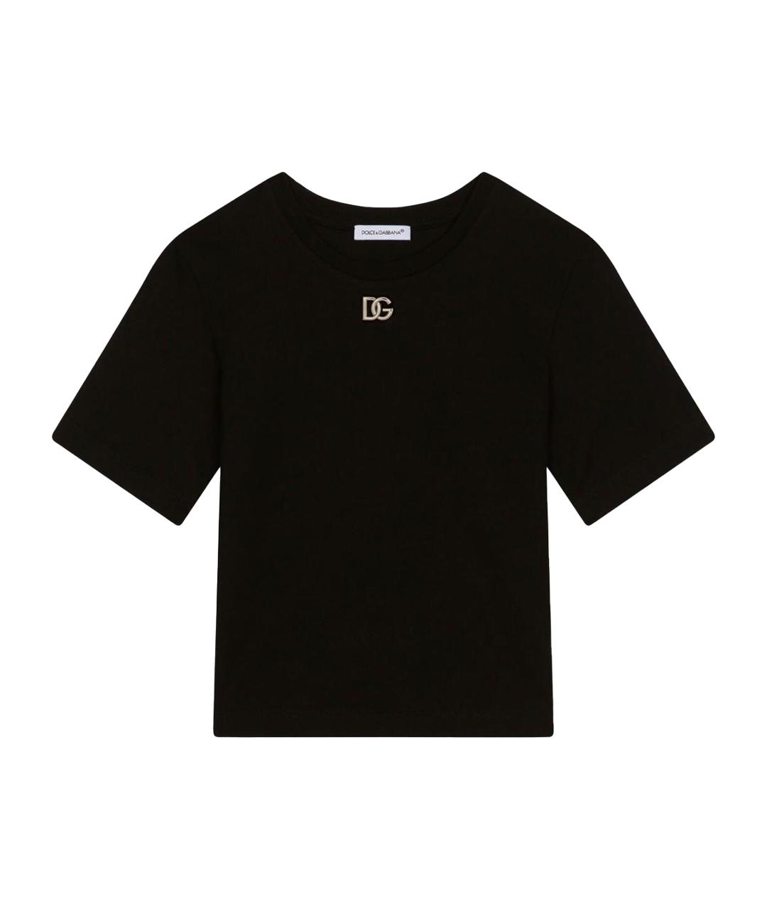 DOLCE&GABBANA Черная хлопковая майка, фото 1