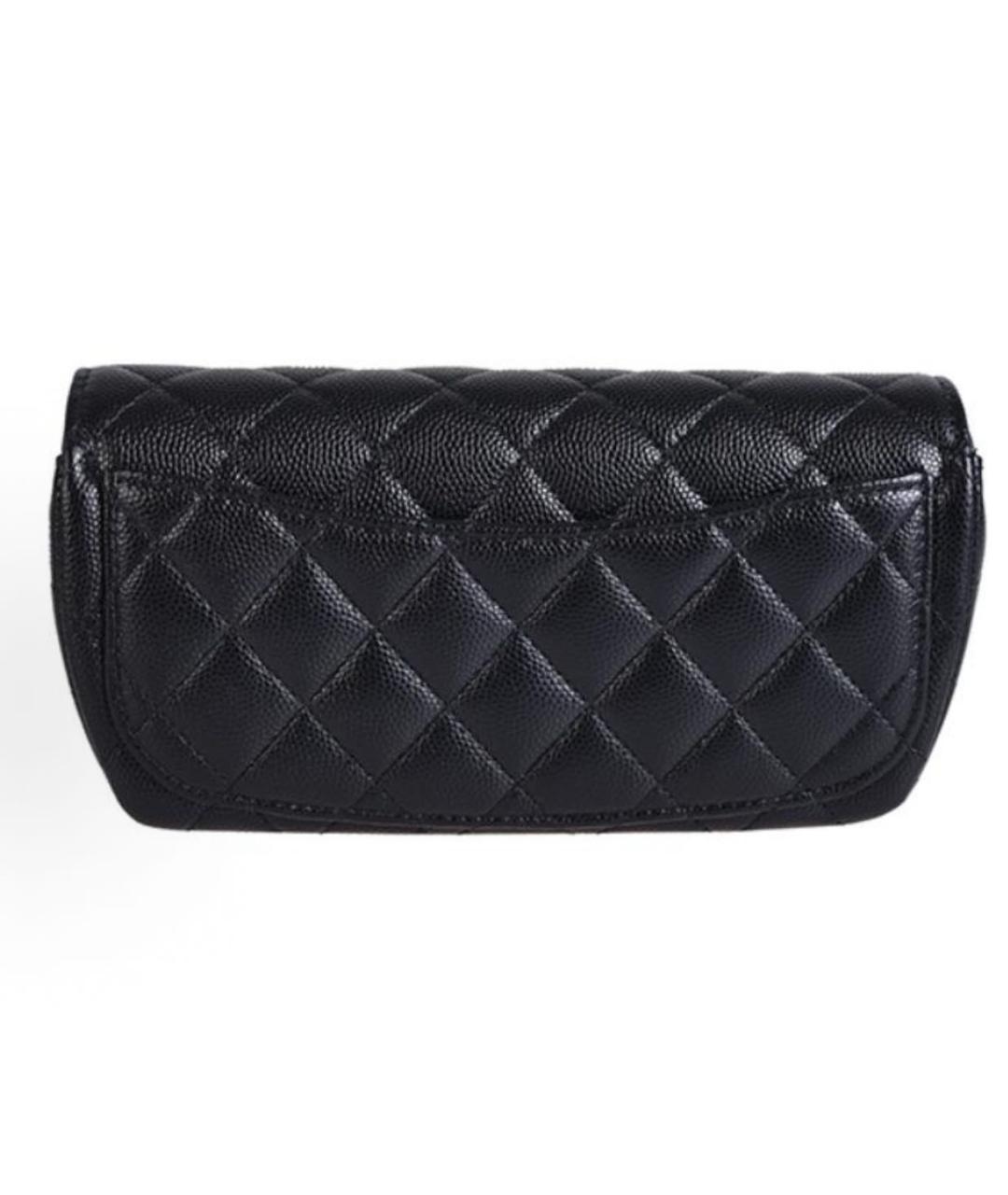 CHANEL Черная кожаная сумка через плечо, фото 3