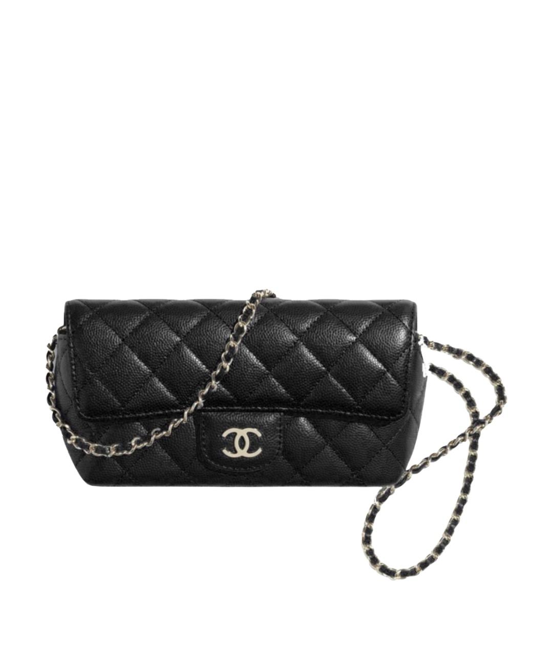 CHANEL Черная кожаная сумка через плечо, фото 1
