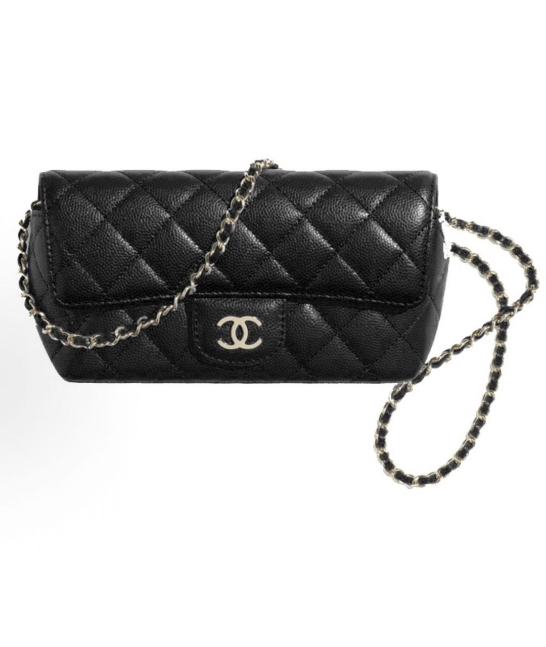 CHANEL Черная кожаная сумка через плечо, фото 9