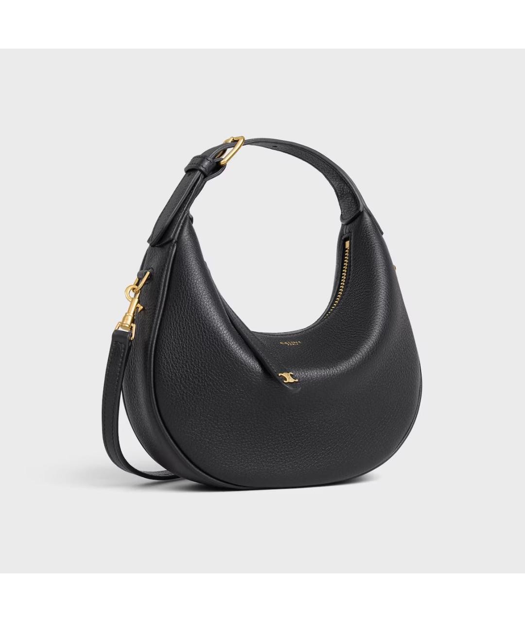 CELINE Черная кожаная сумка с короткими ручками, фото 2