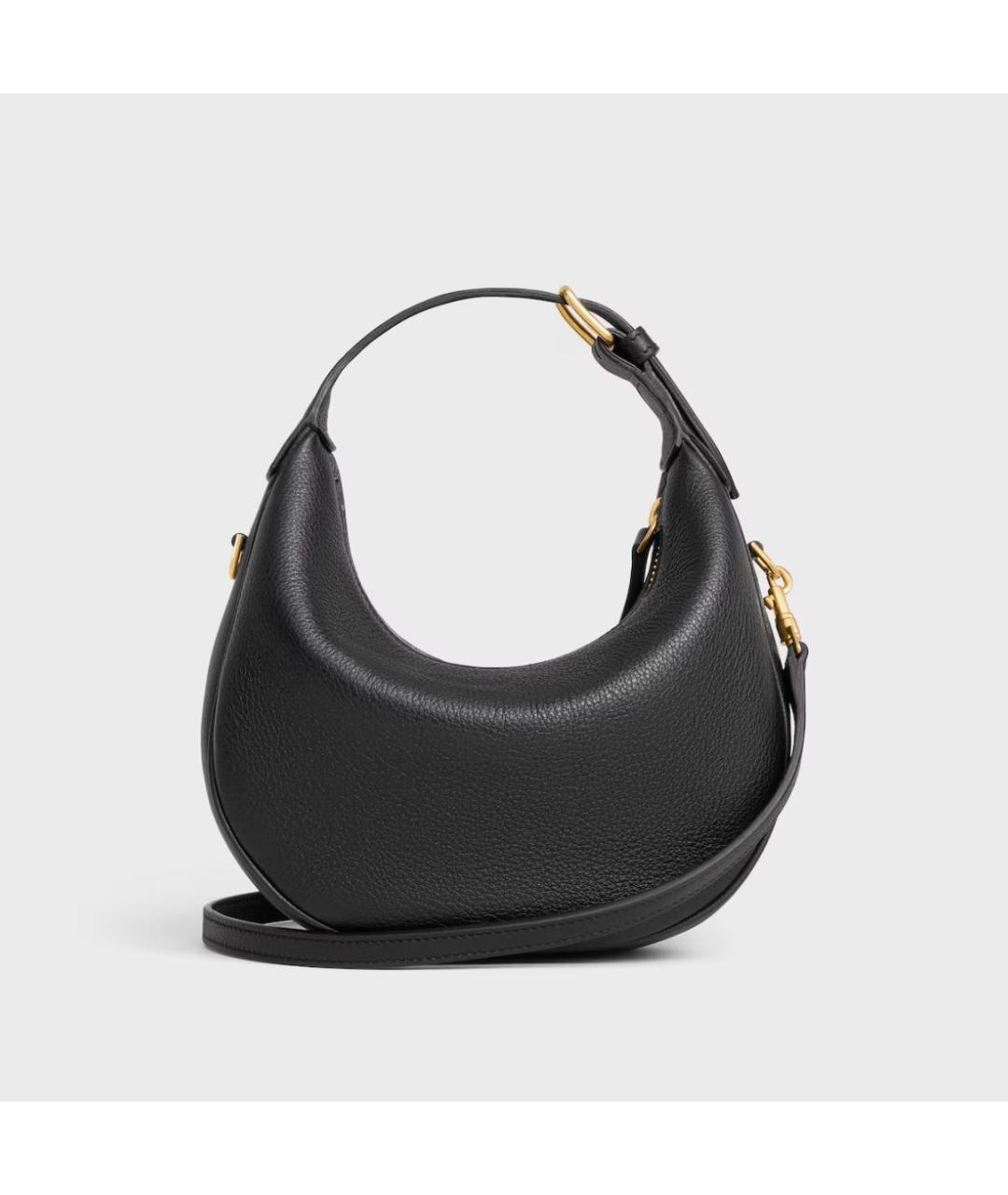 CELINE Черная кожаная сумка с короткими ручками, фото 3