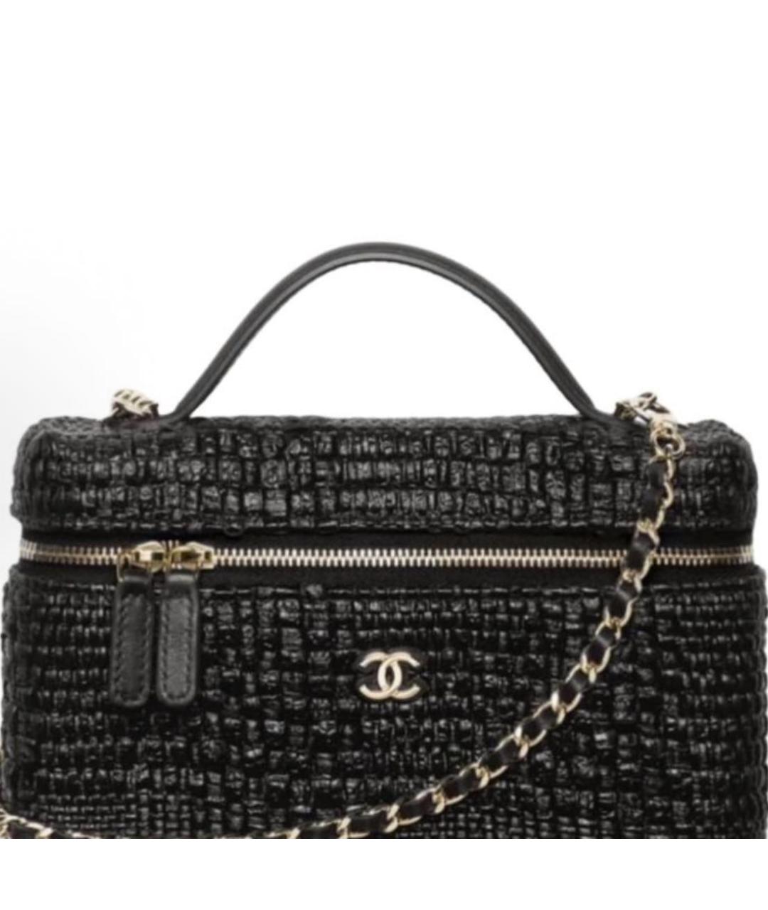 CHANEL Черная сумка с короткими ручками, фото 3
