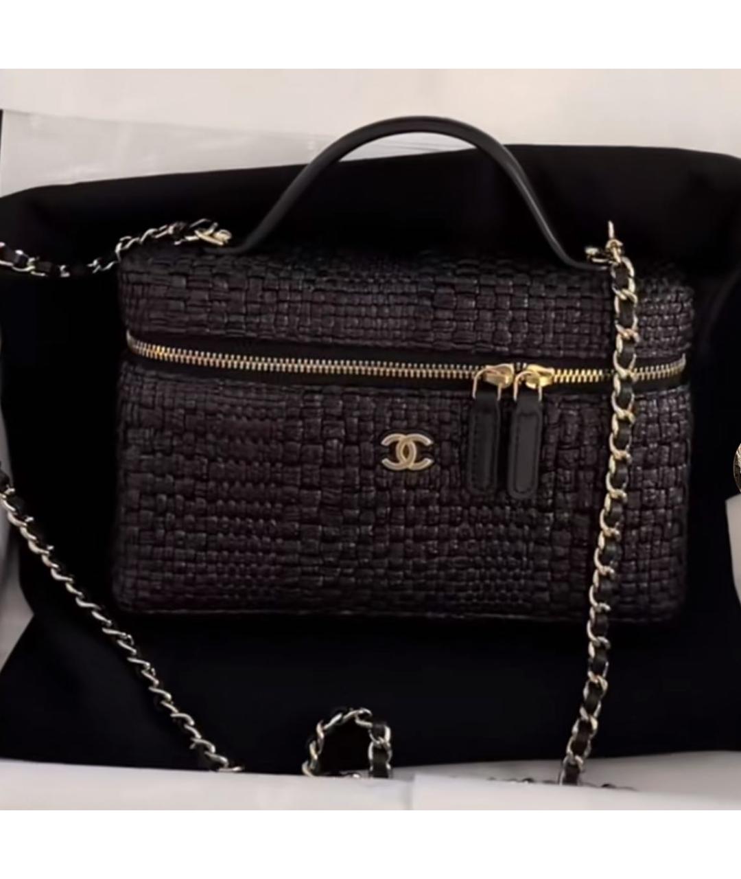CHANEL Черная сумка с короткими ручками, фото 4