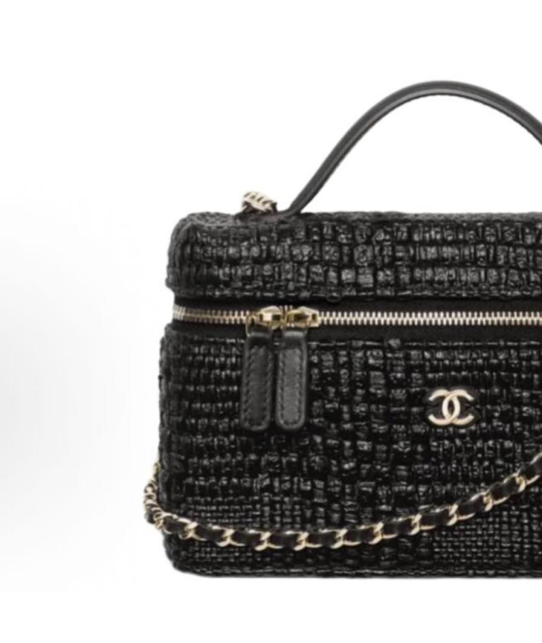 CHANEL Черная сумка с короткими ручками, фото 2