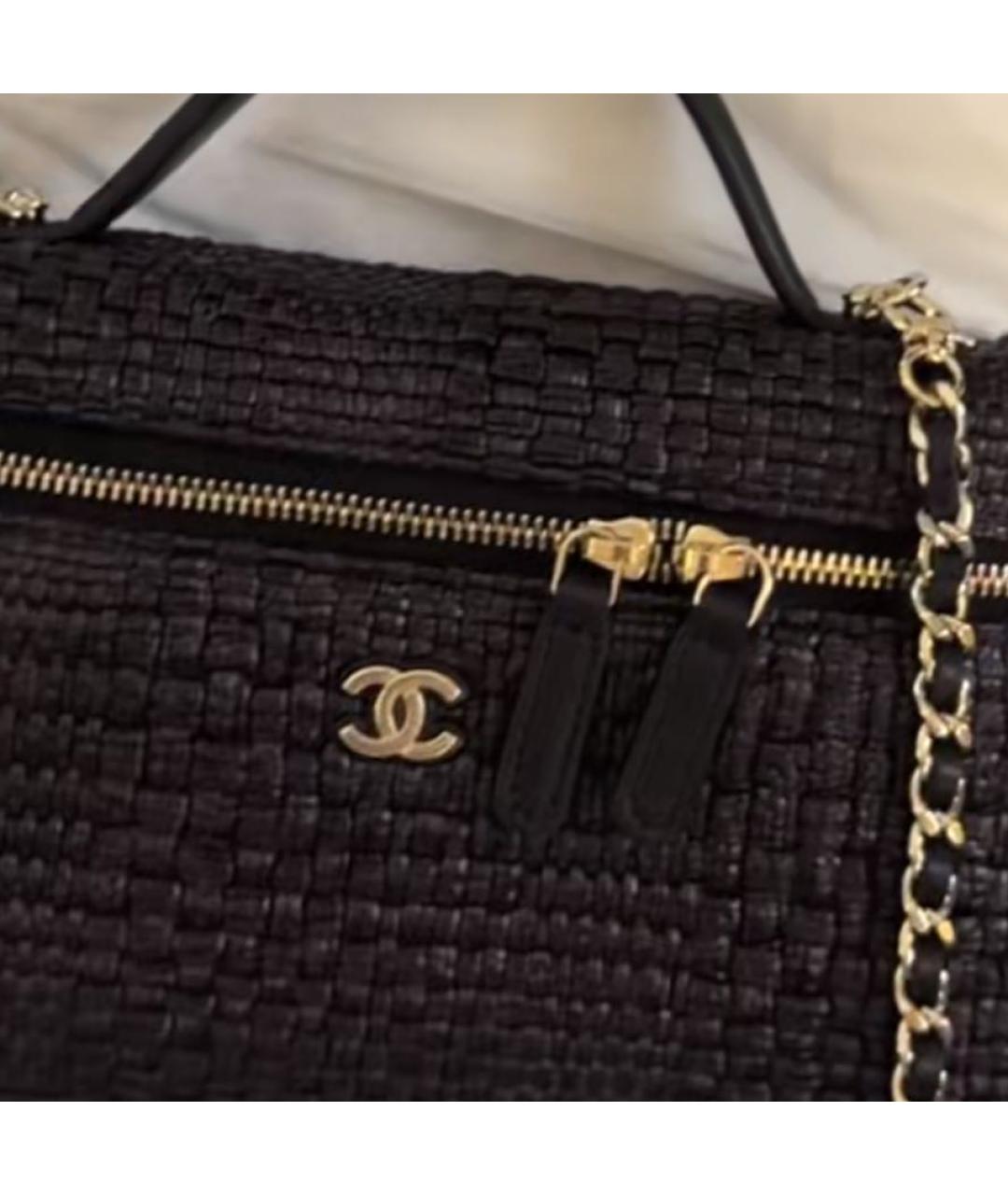 CHANEL Черная сумка с короткими ручками, фото 5