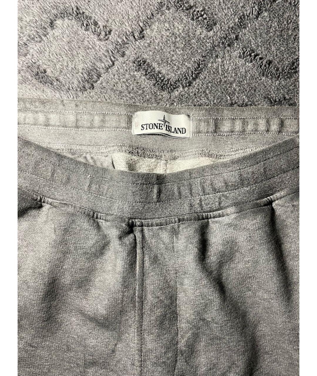 STONE ISLAND Антрацитовые синтетические повседневные брюки, фото 2