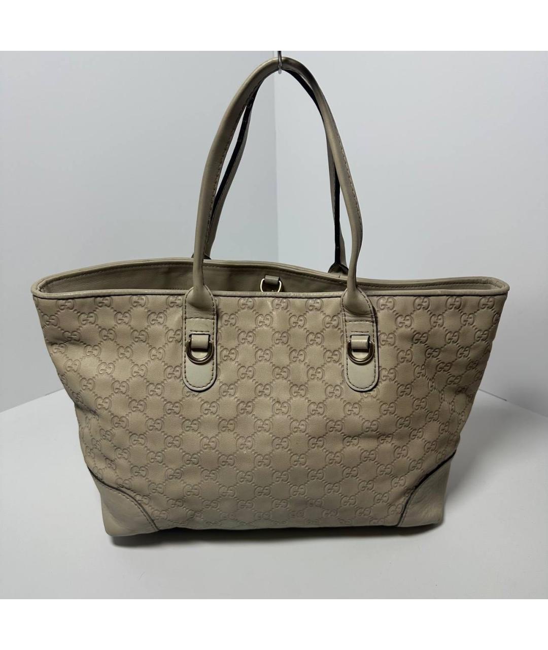 GUCCI Бежевая кожаная сумка через плечо, фото 2