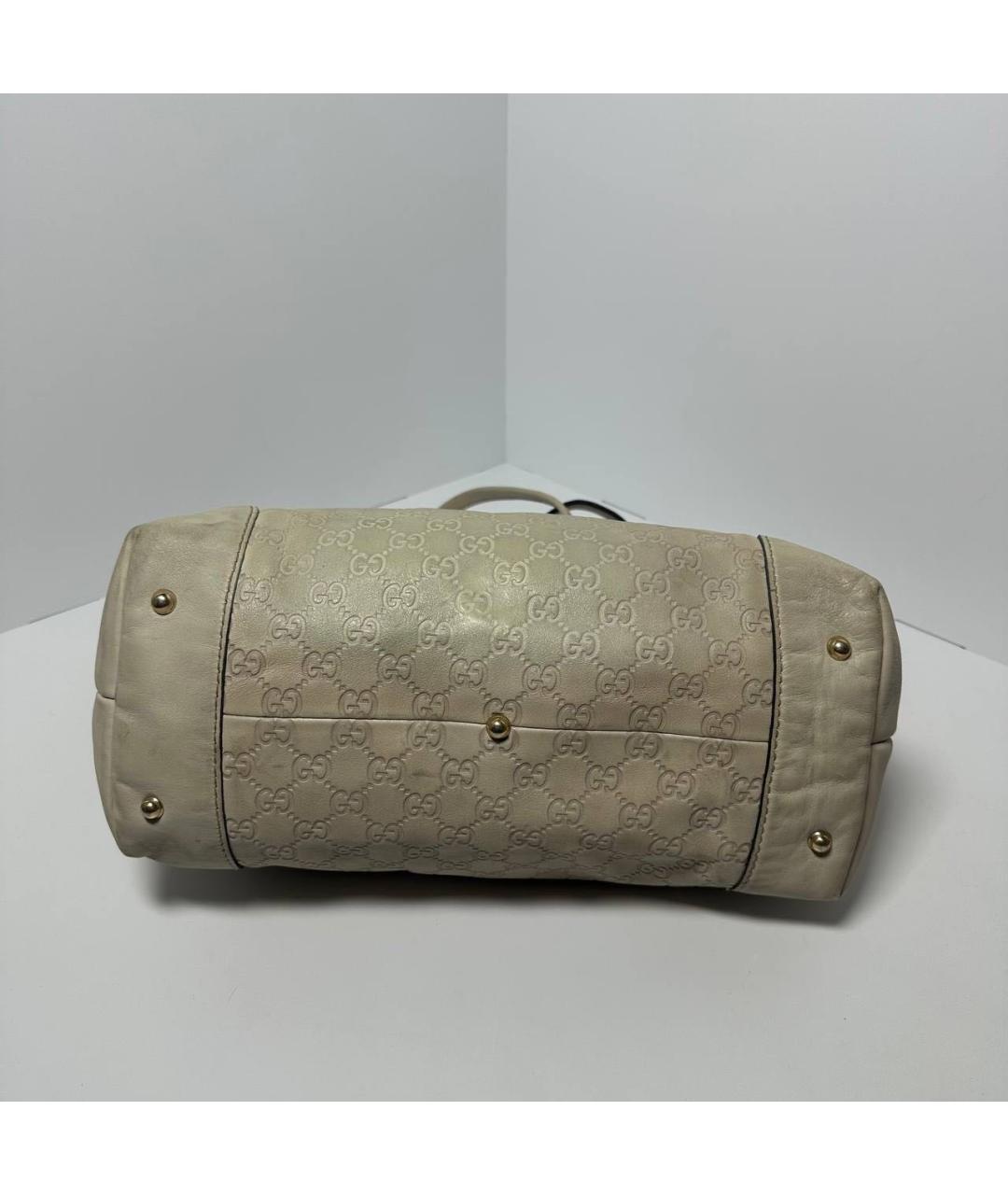 GUCCI Бежевая кожаная сумка через плечо, фото 3