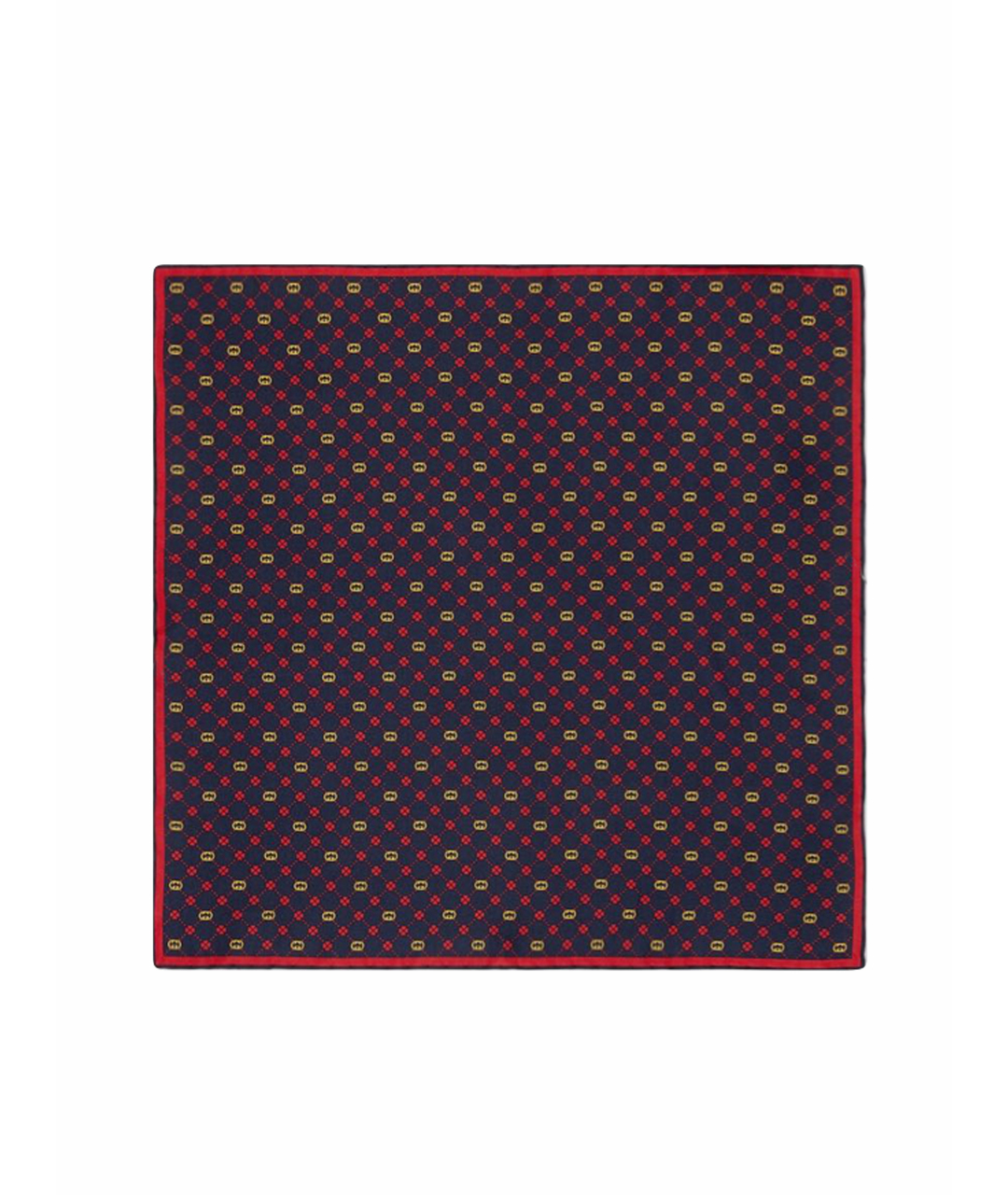 GUCCI Темно-синий шелковый платок, фото 1