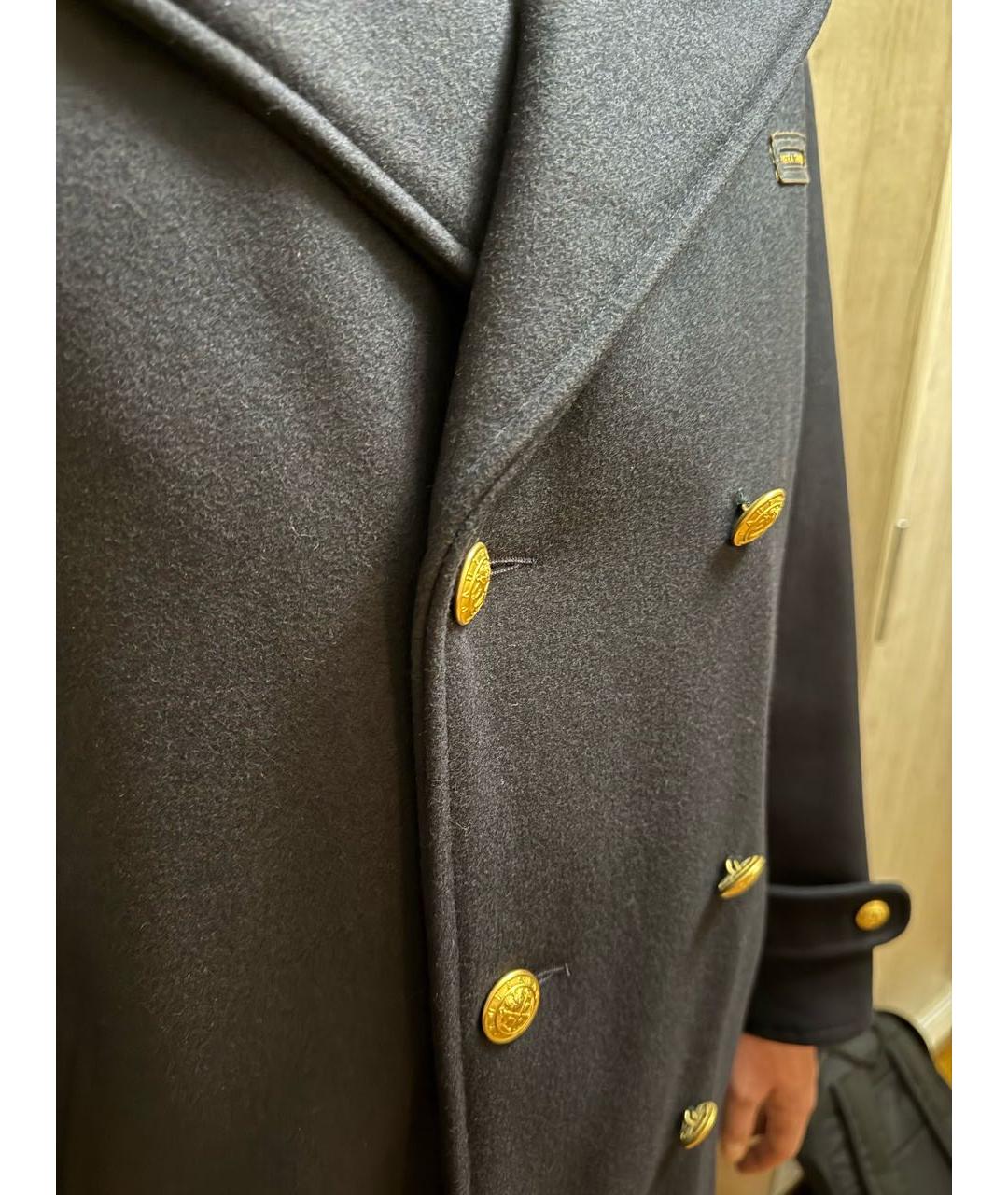 PAUL & SHARK Темно-синее шерстяное пальто, фото 4