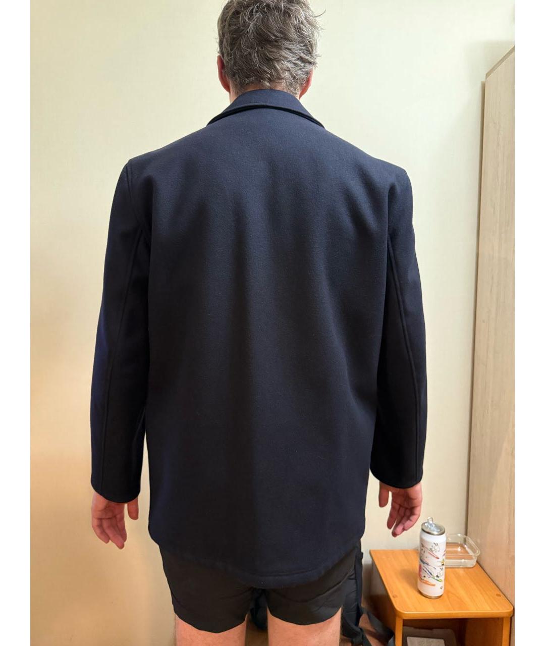 PAUL & SHARK Темно-синее шерстяное пальто, фото 2