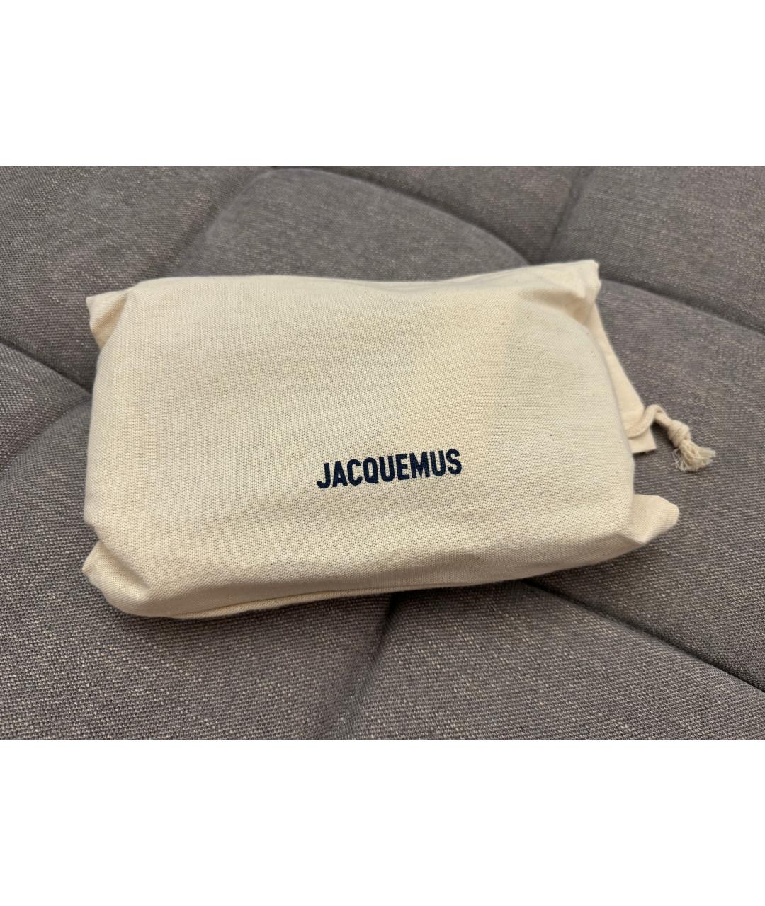 JACQUEMUS Хаки кожаная сумка на плечо, фото 6