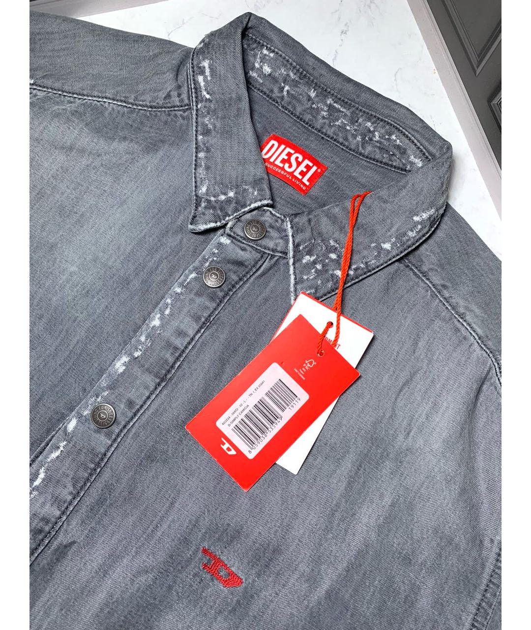 DIESEL Серая кэжуал рубашка, фото 5