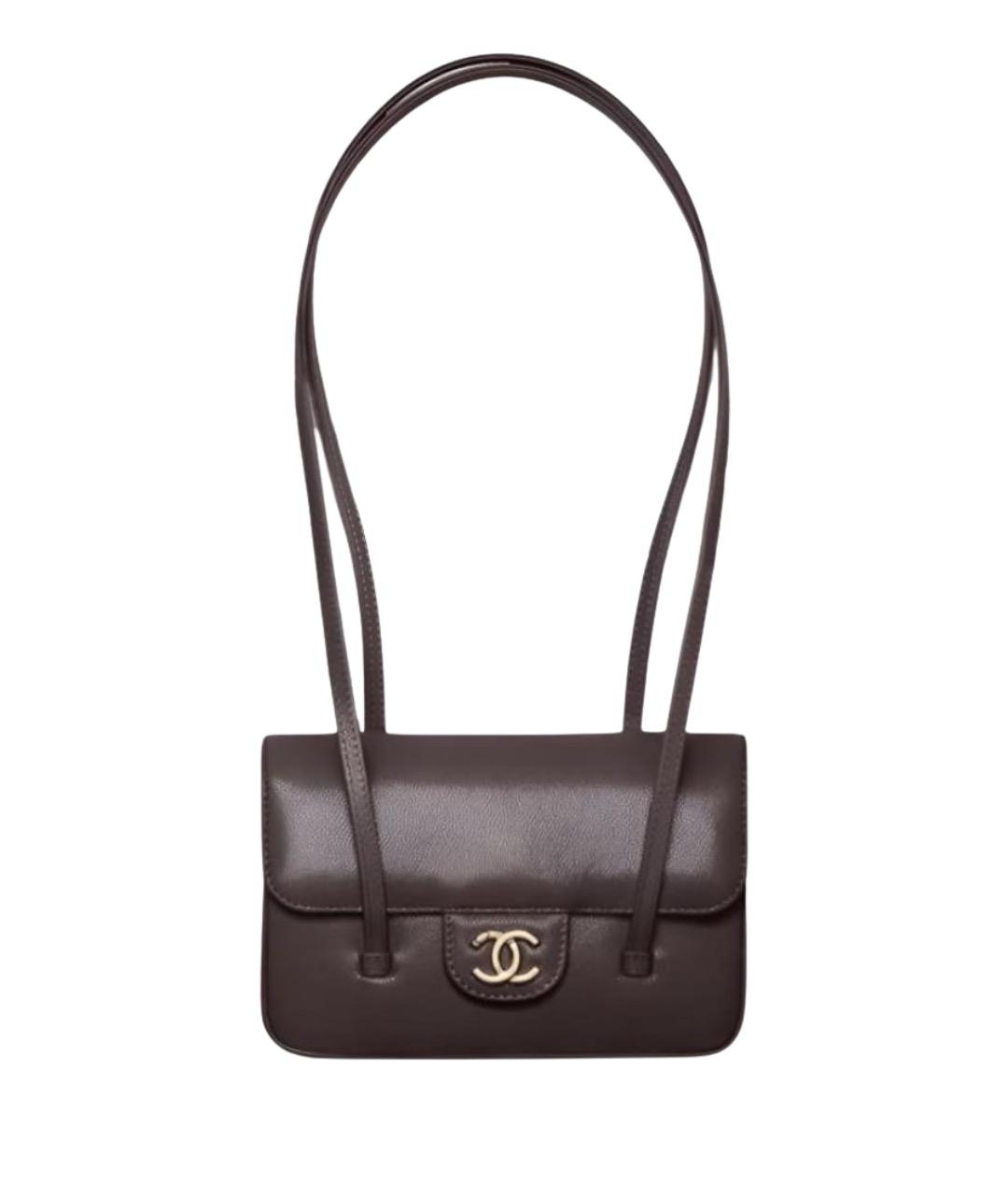 CHANEL Коричневая кожаная сумка через плечо, фото 1