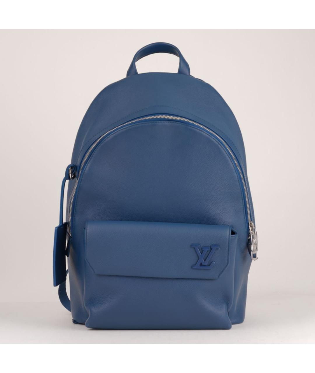 LOUIS VUITTON Темно-синий кожаный рюкзак, фото 8