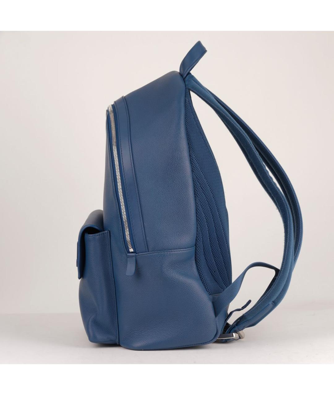 LOUIS VUITTON Темно-синий кожаный рюкзак, фото 4
