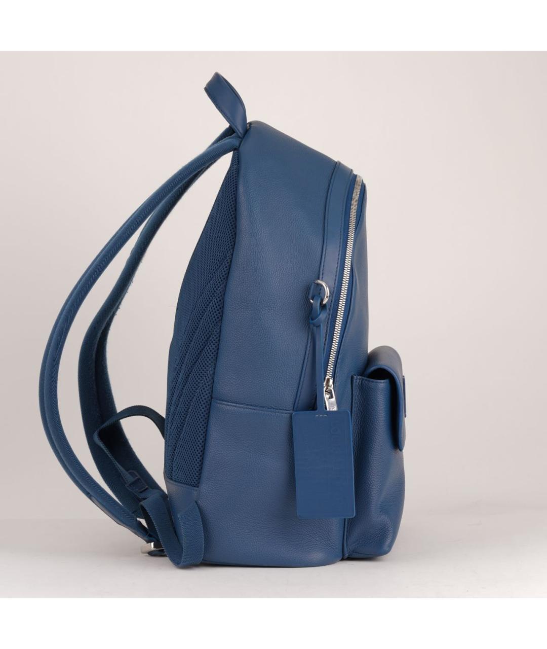 LOUIS VUITTON Темно-синий кожаный рюкзак, фото 3
