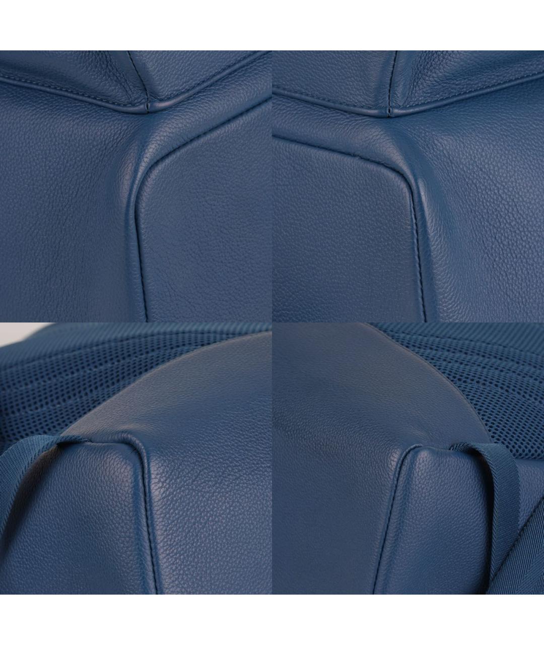 LOUIS VUITTON Темно-синий кожаный рюкзак, фото 7