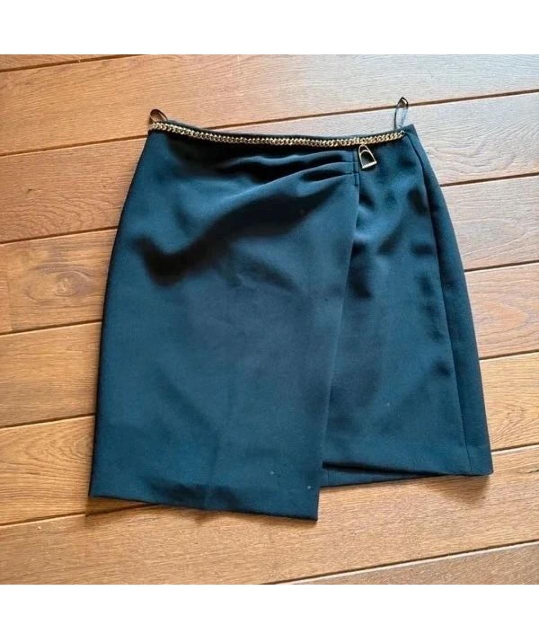 ELISABETTA FRANCHI Черная полиэстеровая юбка мини, фото 5