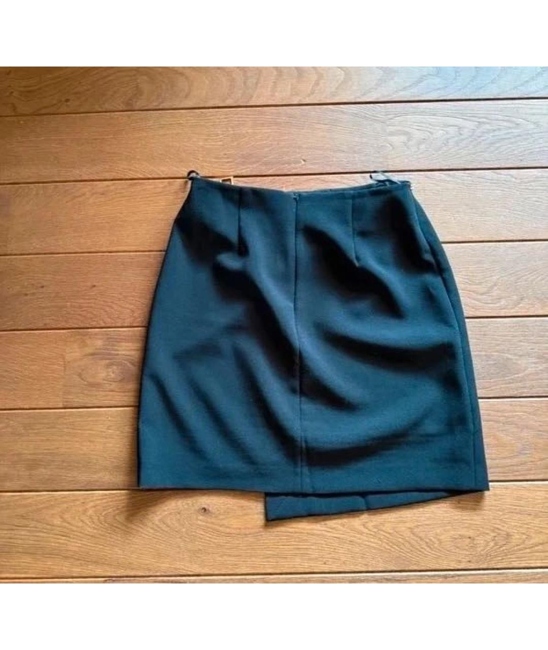 ELISABETTA FRANCHI Черная полиэстеровая юбка мини, фото 2