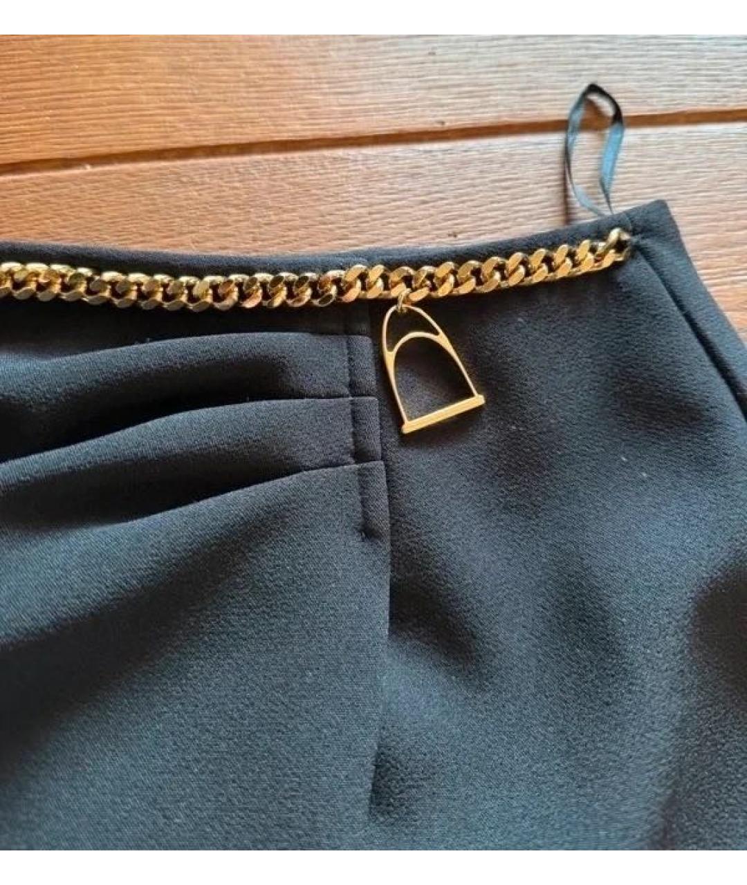 ELISABETTA FRANCHI Черная полиэстеровая юбка мини, фото 3