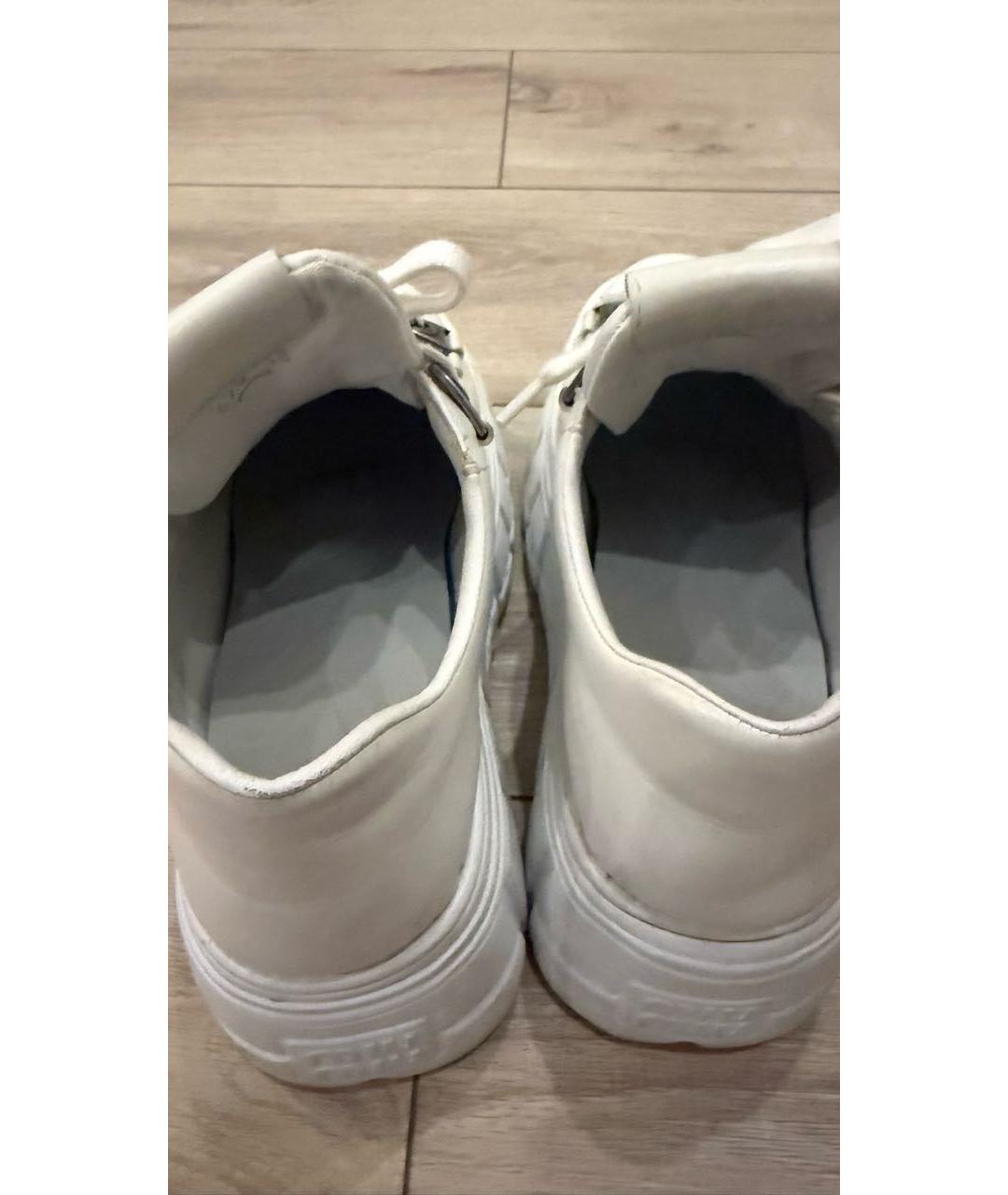 MIU MIU Белые кожаные кроссовки, фото 8