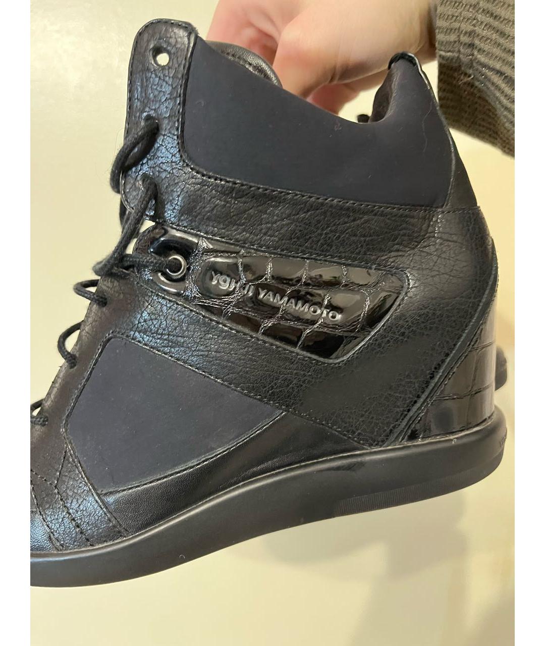 YOHJI YAMAMOTO Черные кожаные ботильоны, фото 7