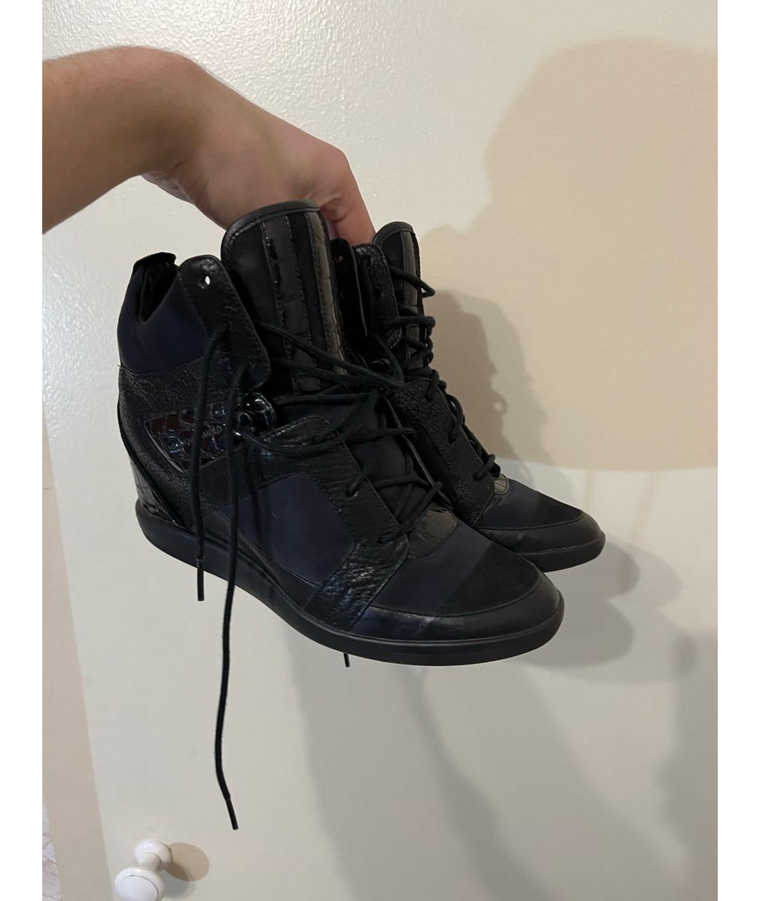 YOHJI YAMAMOTO Черные кожаные ботильоны, фото 8