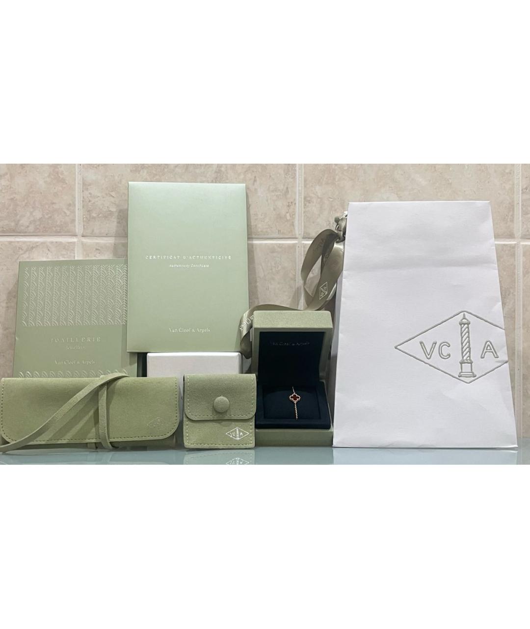 VAN CLEEF & ARPELS Бордовый браслет из розового золота, фото 4