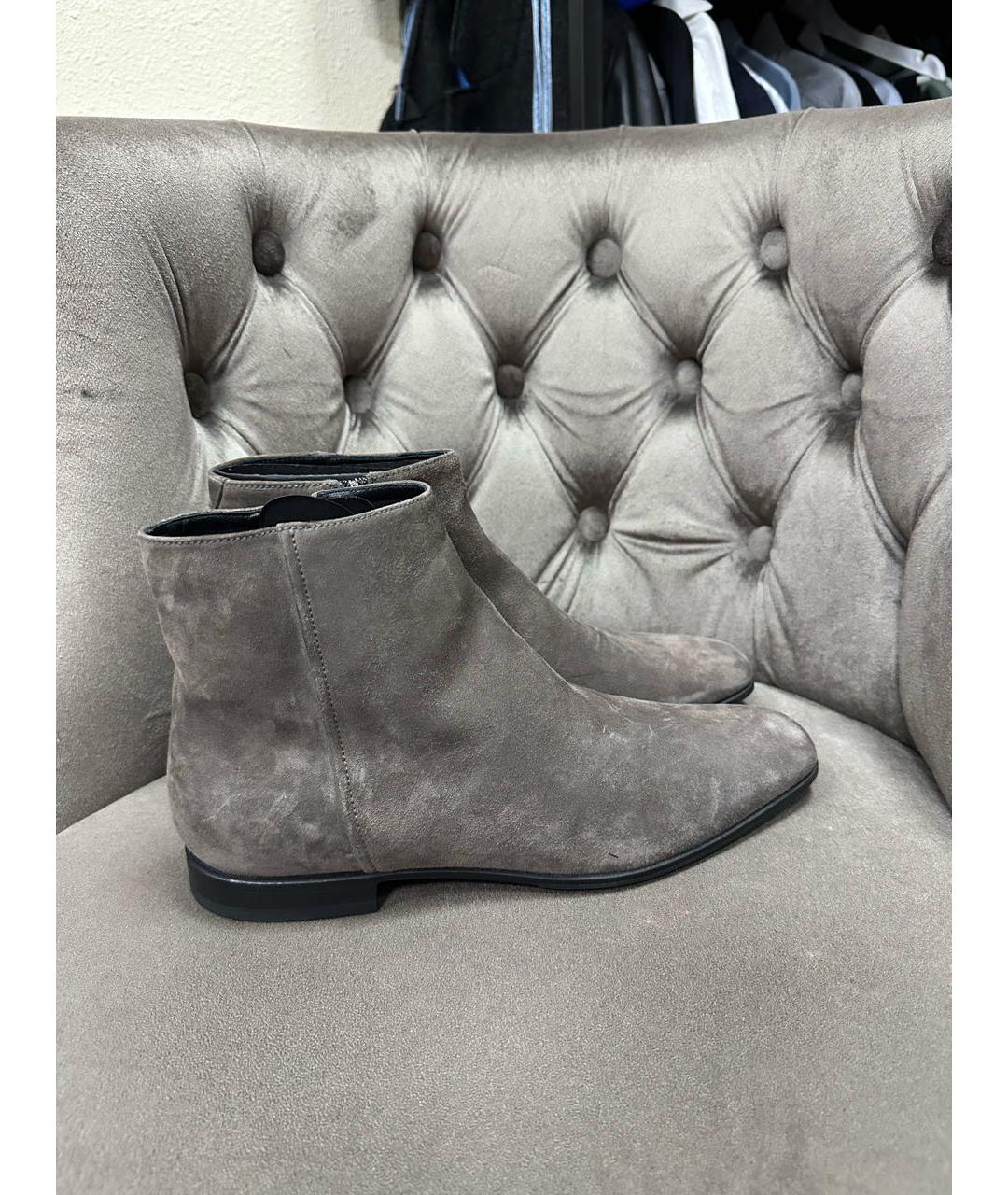 PRADA Антрацитовые высокие ботинки, фото 3