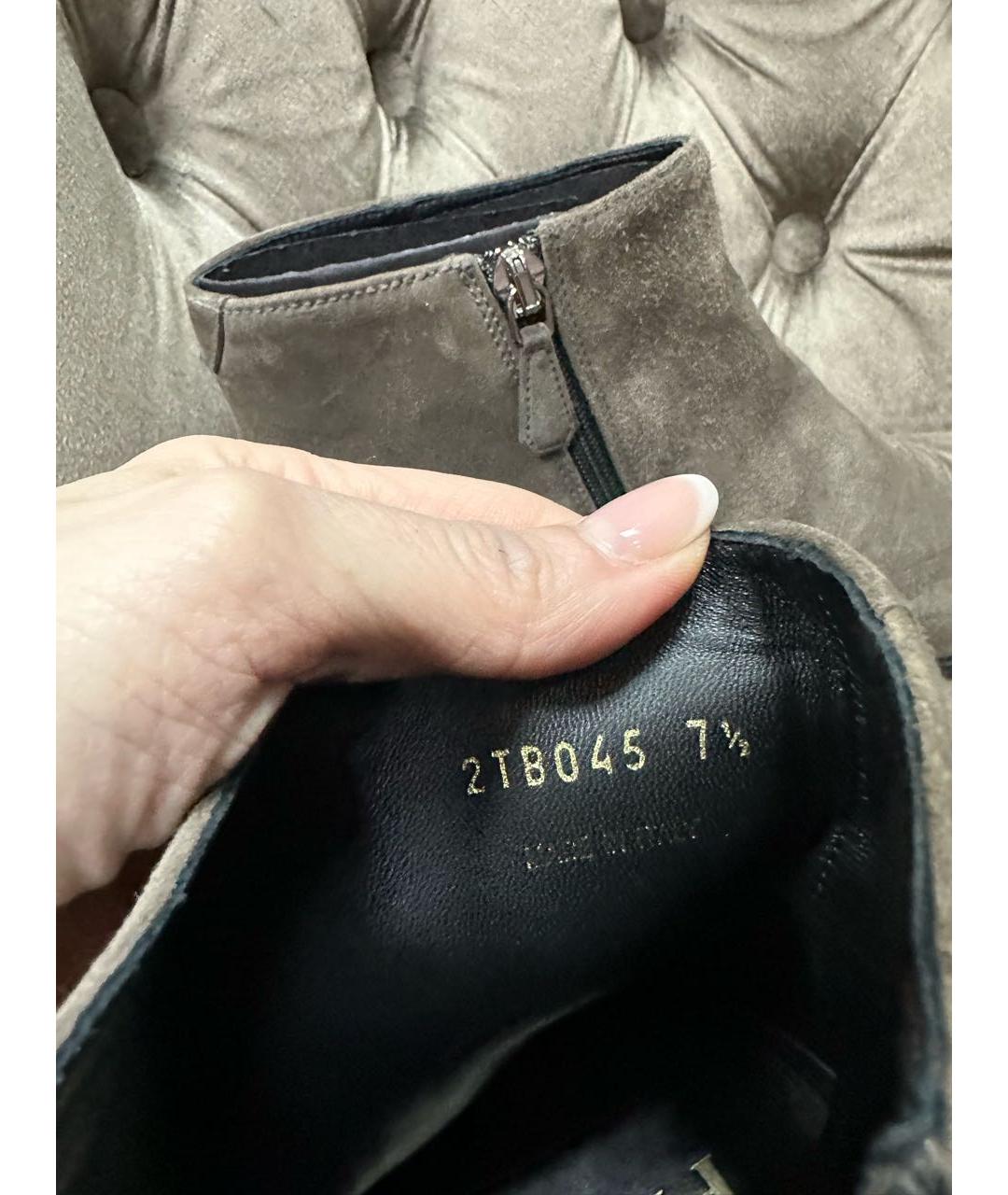 PRADA Антрацитовые высокие ботинки, фото 8