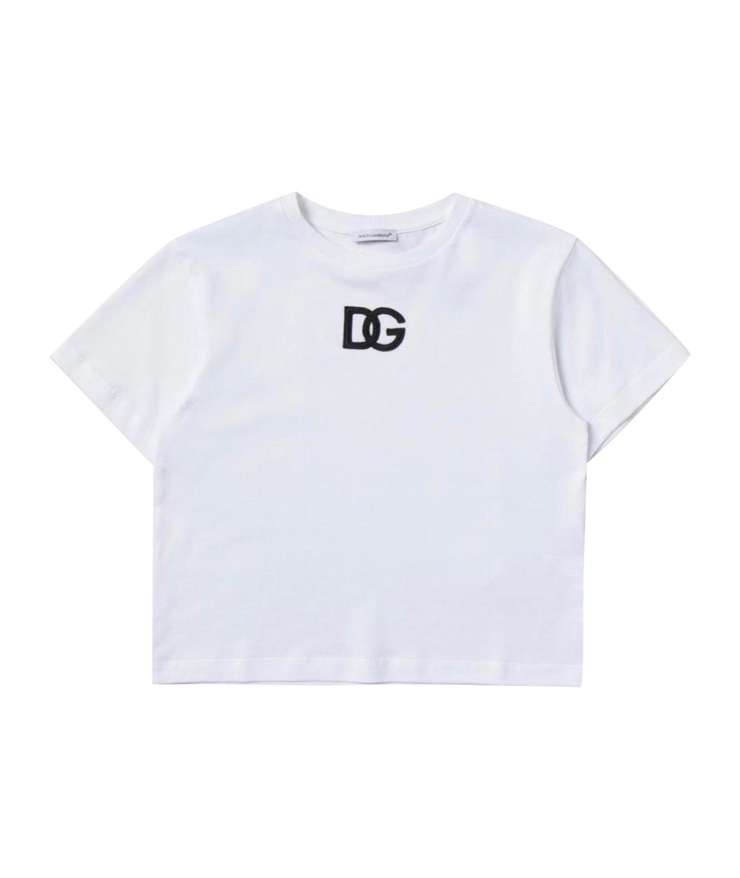 DOLCE&GABBANA Белая хлопковая футболка, фото 1