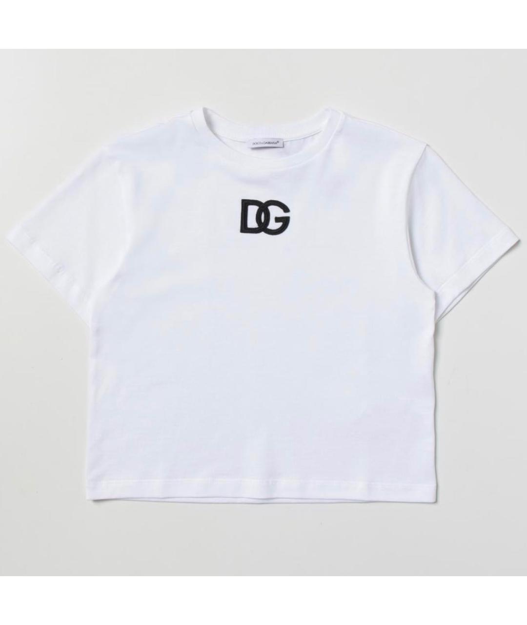 DOLCE&GABBANA Белая хлопковая футболка, фото 5