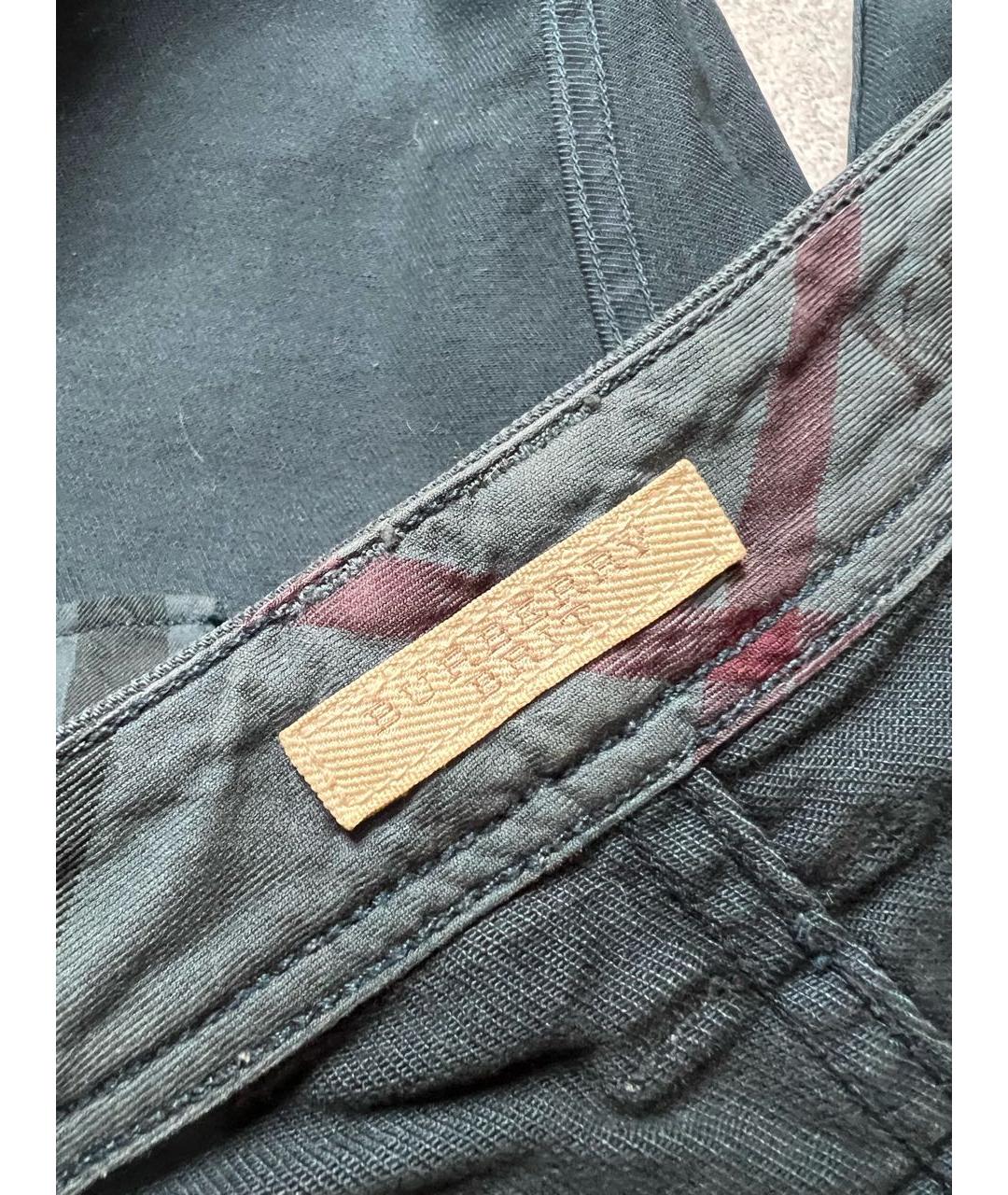 BURBERRY Зеленые хлопко-эластановые джинсы слим, фото 7