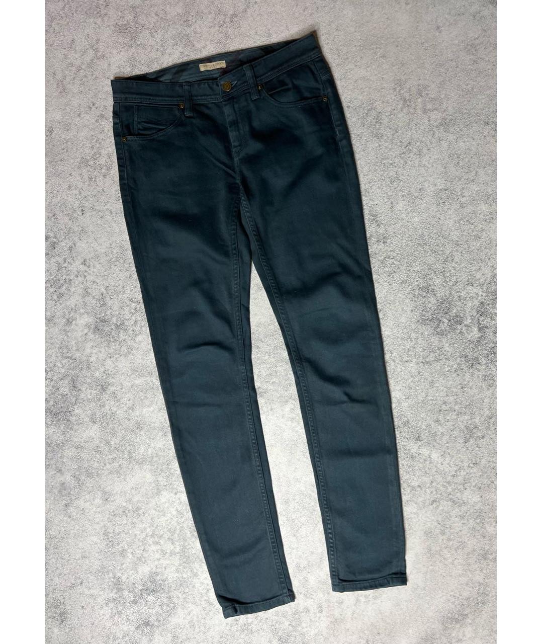 BURBERRY Зеленые хлопко-эластановые джинсы слим, фото 9