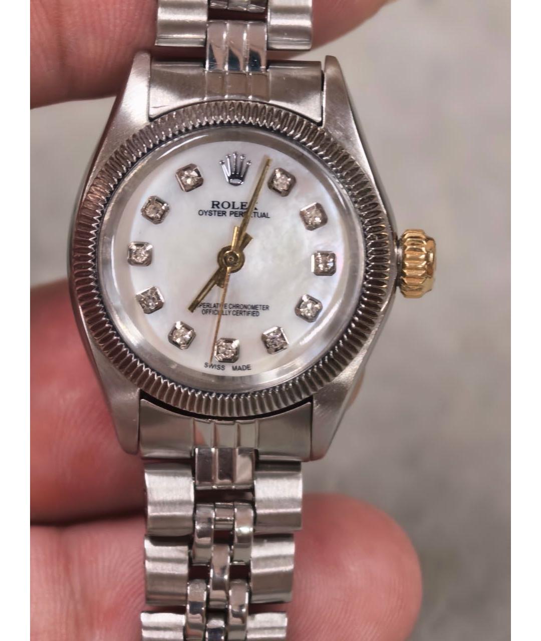 ROLEX Серебряные металлические часы, фото 2