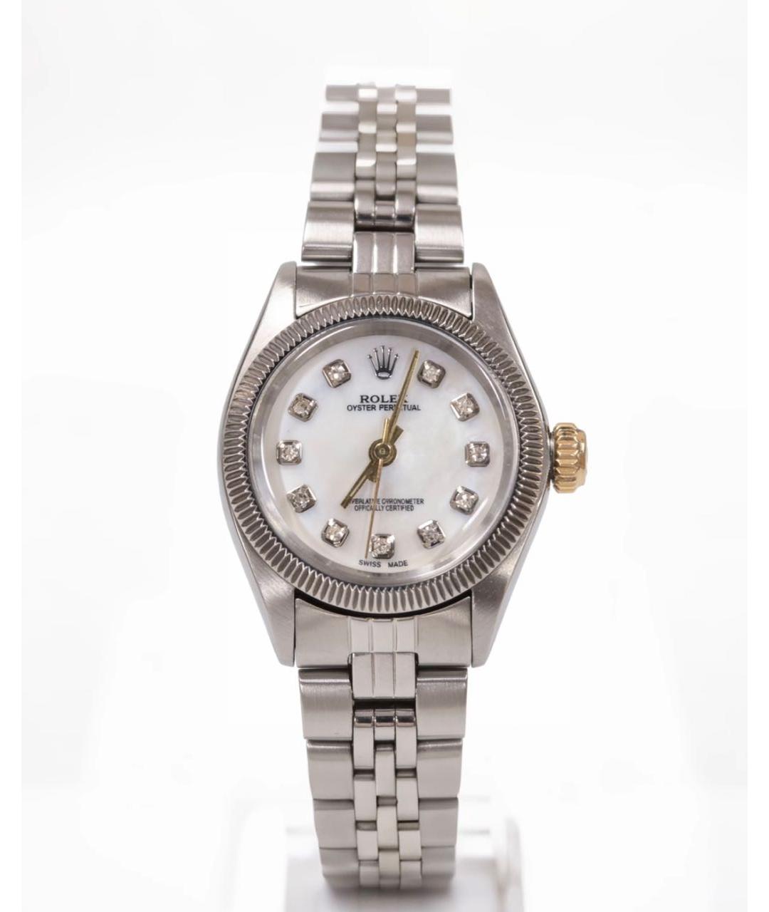 ROLEX Серебряные металлические часы, фото 9