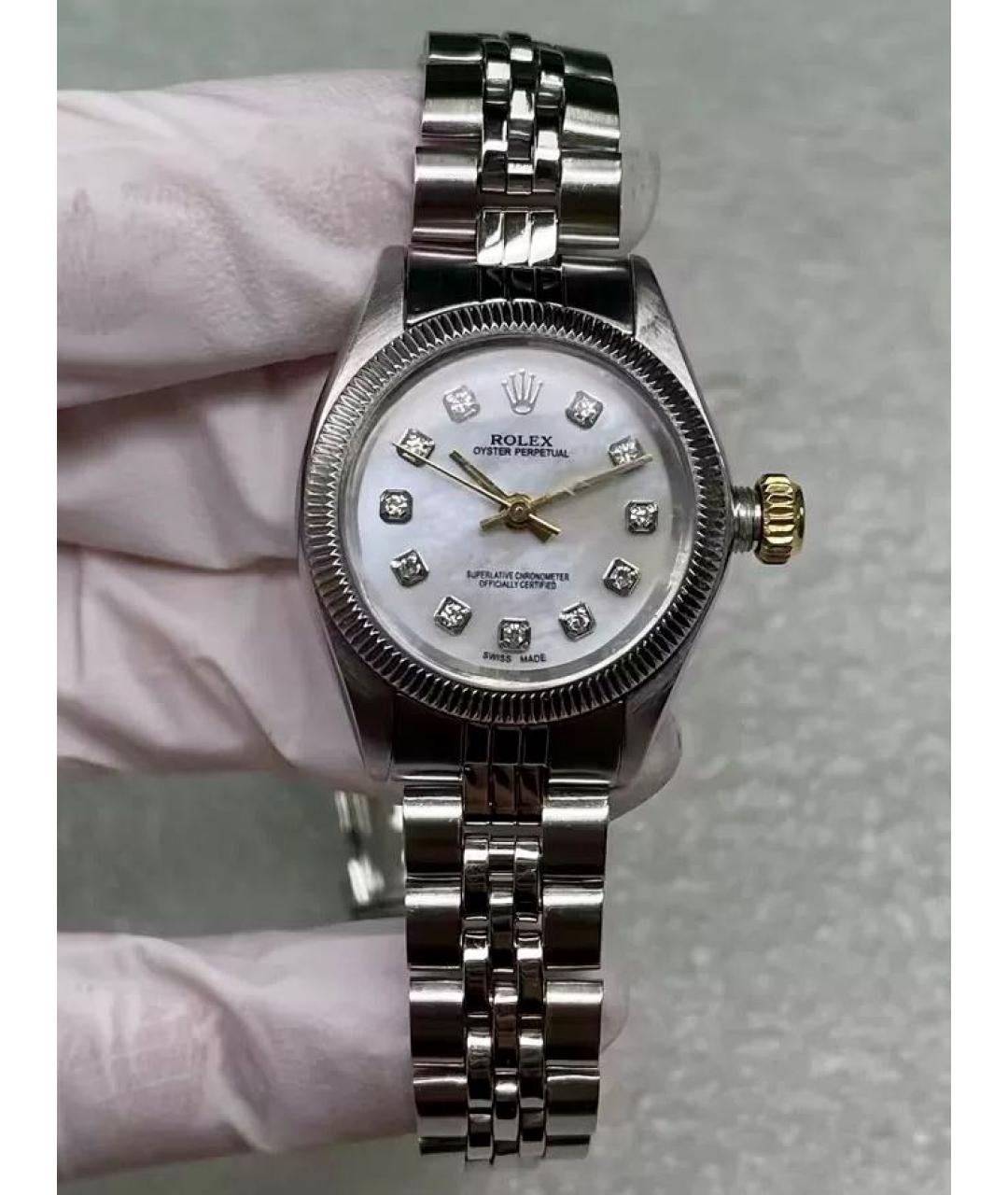 ROLEX Серебряные металлические часы, фото 6