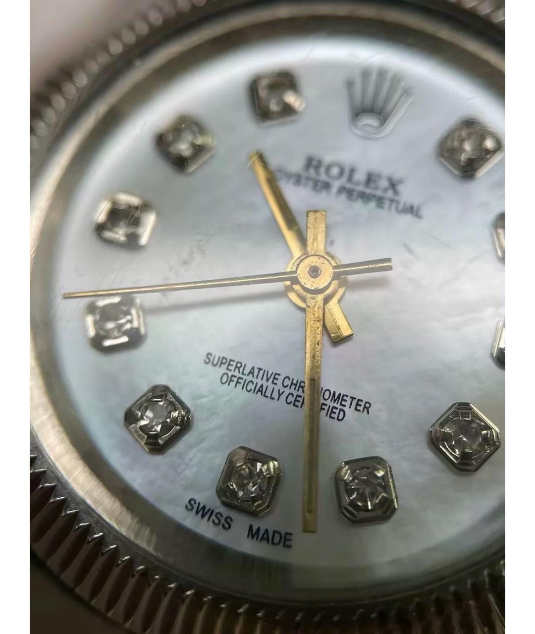 ROLEX Серебряные металлические часы, фото 7