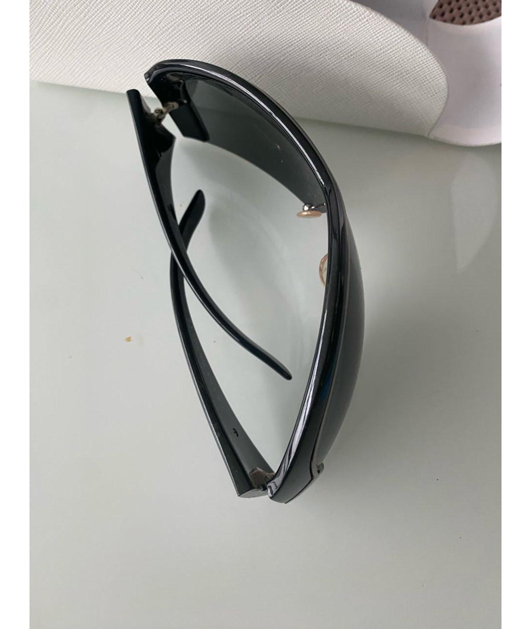 PRADA Черные пластиковые солнцезащитные очки, фото 3