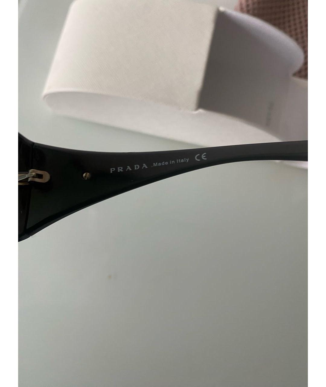 PRADA Черные пластиковые солнцезащитные очки, фото 7