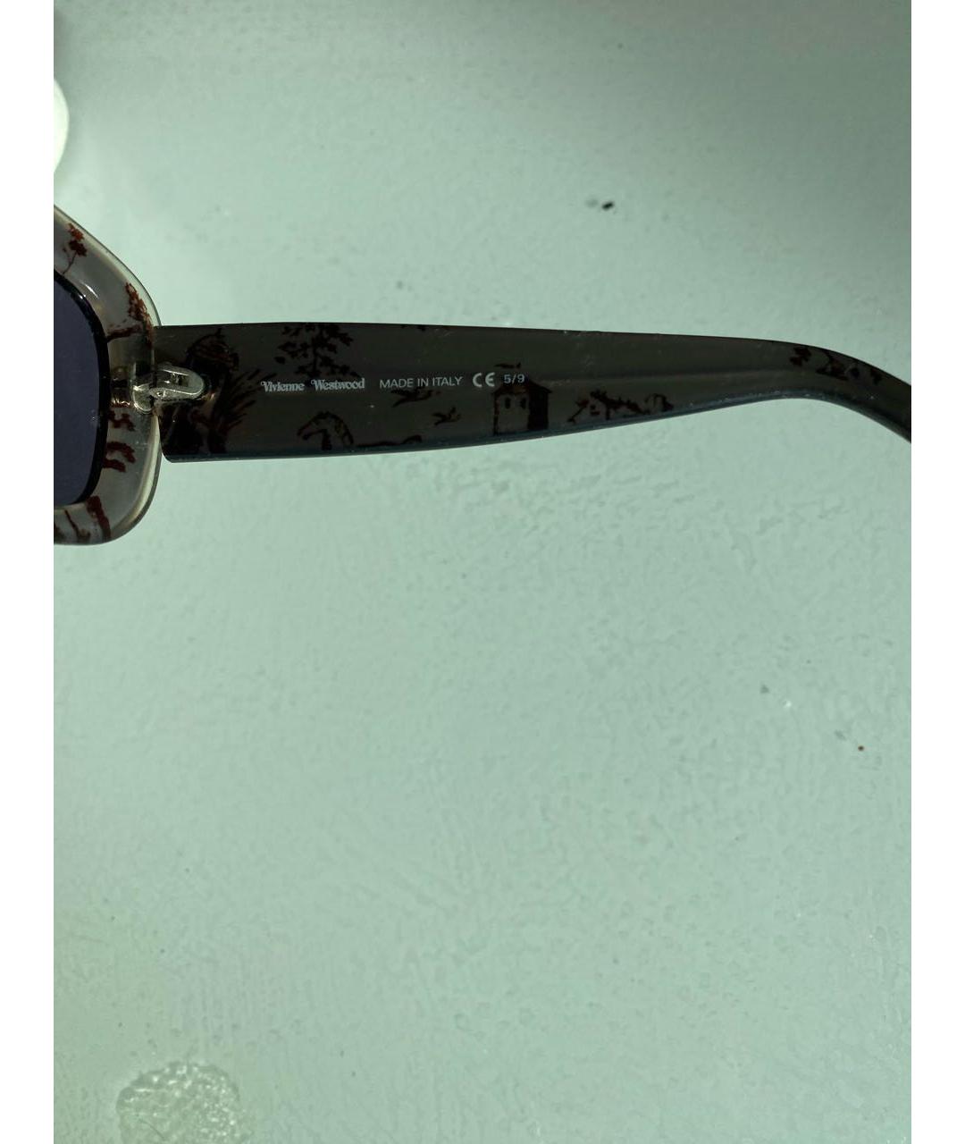 VIVIENNE WESTWOOD Черные пластиковые солнцезащитные очки, фото 2