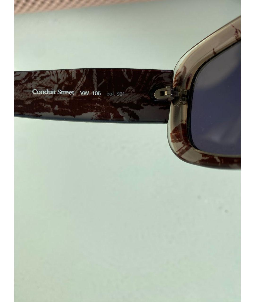 VIVIENNE WESTWOOD Черные пластиковые солнцезащитные очки, фото 3