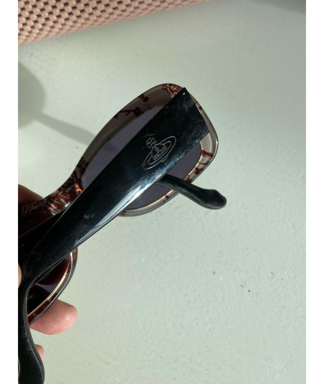 VIVIENNE WESTWOOD Черные пластиковые солнцезащитные очки, фото 4