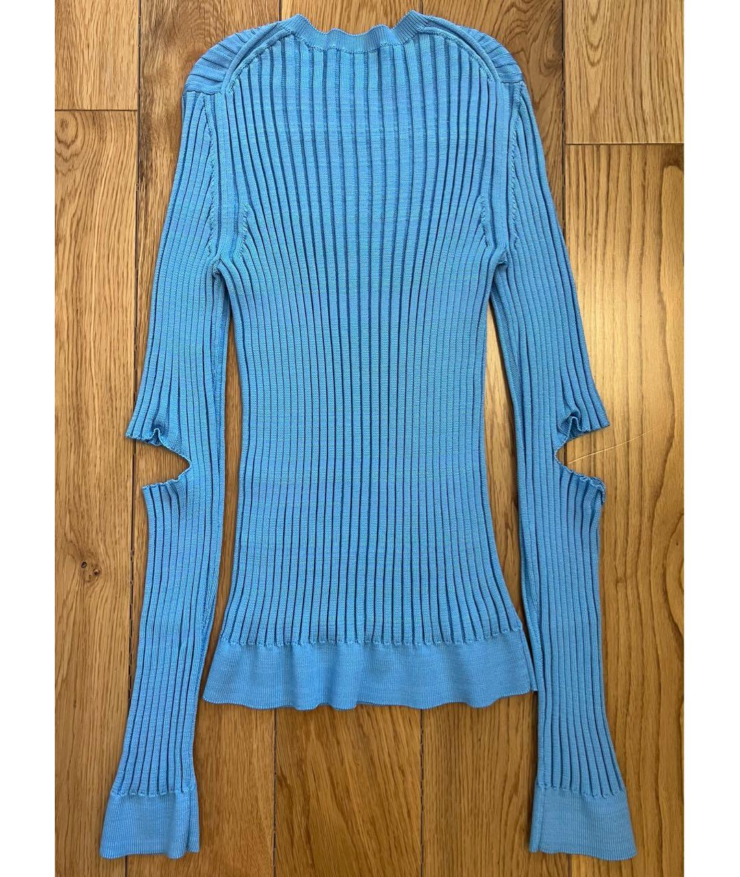 JIL SANDER Голубой вискозный джемпер / свитер, фото 3