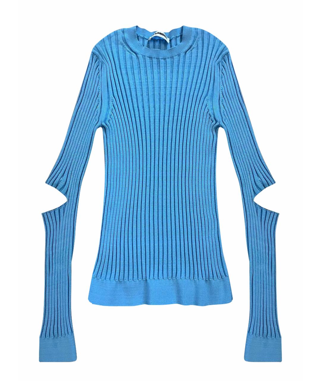 JIL SANDER Голубой вискозный джемпер / свитер, фото 1