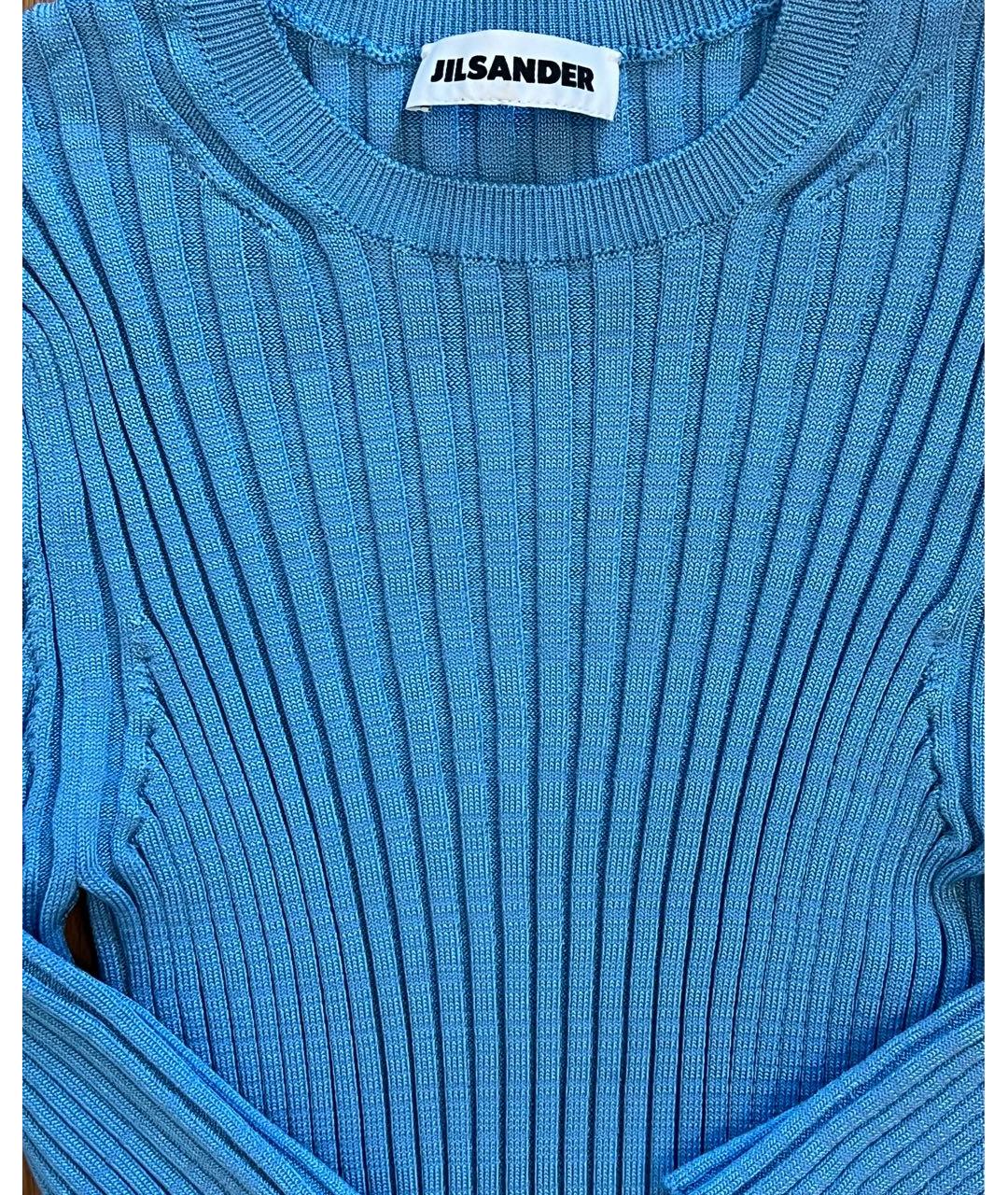 JIL SANDER Голубой вискозный джемпер / свитер, фото 4